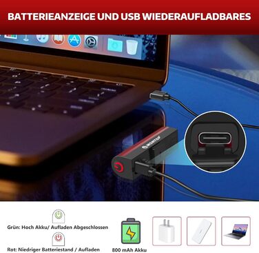 Світлодіодний набір велосипедних фар StVZO з USB-акумулятором, переднє і заднє світло, велосипедне освітлення для дітей та дорослих