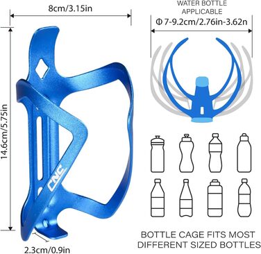 Клітка для пляшок ЧПУ для велосипедів, 2 уп. (синій, помаранчевий)