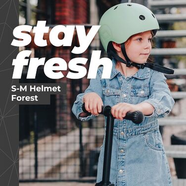 Дитячий шолом Scoot and Ride з регульованими ремінцями, матовим покриттям, розміри S/M, LED-ліхтарем і м’якою флісовою підкладкою для безпеки