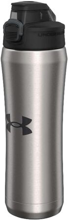 Пляшка для води Under Armour, вакуумна, нержавіюча сталь, 530 мл, з захисною кришкою, не протікає, для дітей і дорослих, для спорту та фітнесу