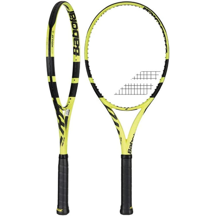 Ракетка Babolat Pure Aero жовто-чорна 4 1/2' без ниток