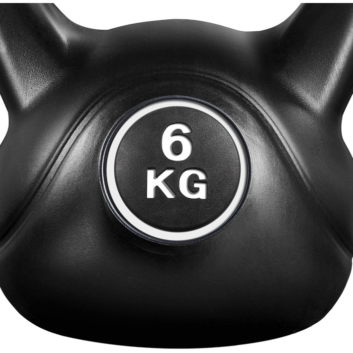 Гиря Yaheetech Kettlebell Sport з пластиковою обшивкою 6-20 кг Обважнювачі для махових гантелей Гантель для силових тренувань і кросових тренувань (6,0 кілограм)