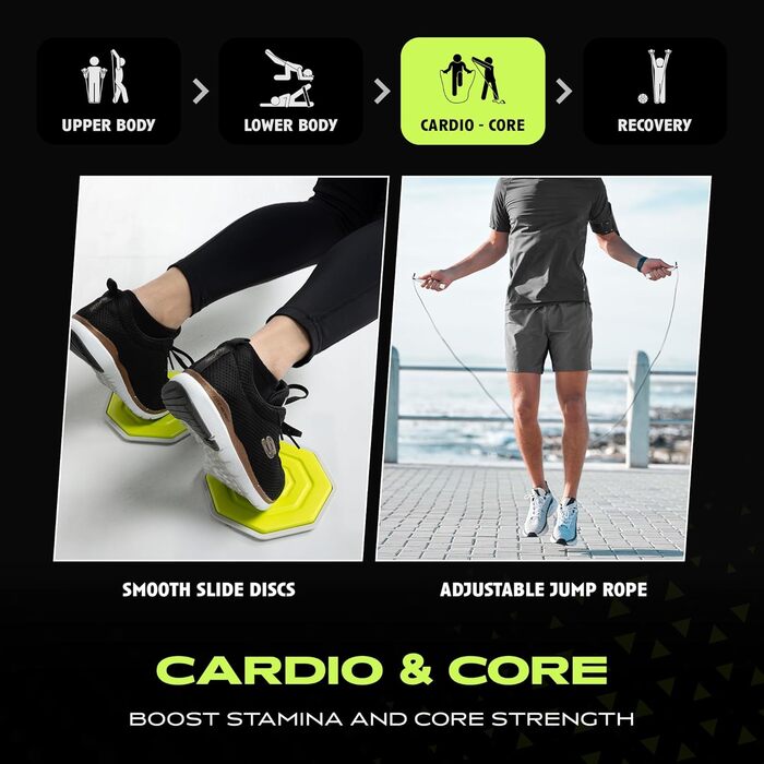 Rage Fitness Ex Kit 9-в-1: фітнес-набір у сумці з еспандерами, ручками, дверним анкером для тренувань вдома, в офісі та в подорожах, для йоги, фітнесу та вправ