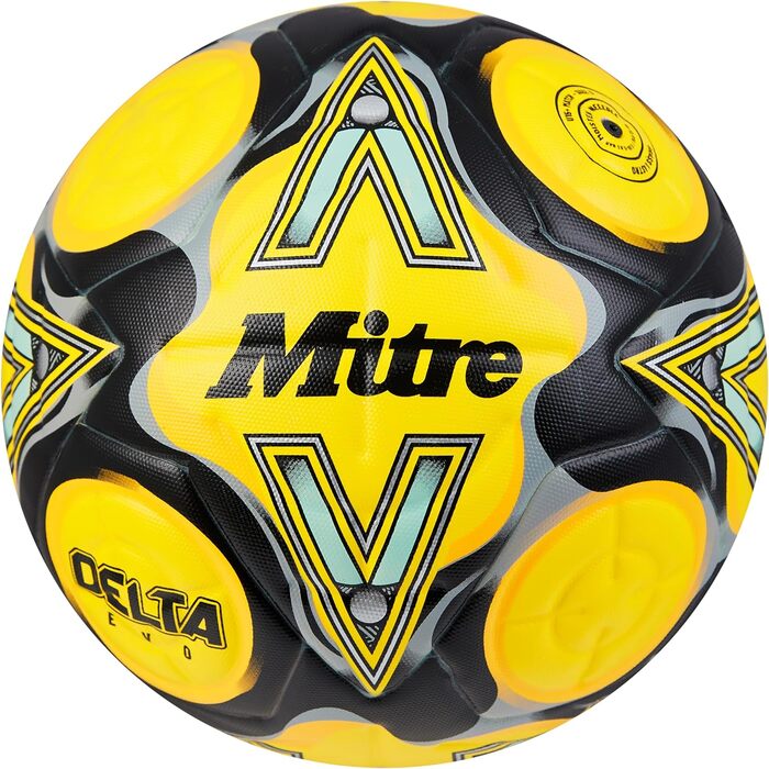 М'яч футбольний Mitre Delta Max, Помаранчевий/Зелений/Золотий, Розмір 5