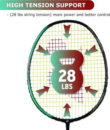 Ракетка для бадмінтону YONEX Astrox 38S (смарагд-зелена)