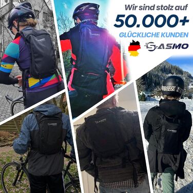 Рюкзак SASMO Hydration Bicycle 10 л, з гідратаційним міхуром, чорний