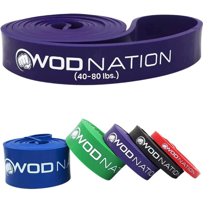 Еластична стрічка для підтягувань WOD Nation 41 дюймів – петля для підтягувань, фітнесу, кросфіту, розтяжки та мобільності
