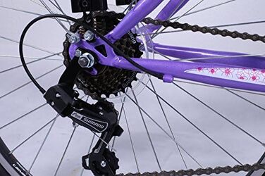 Велосипед дитячий Talson 24 21-шв. Shimano, освітлення, фіолетово-білий