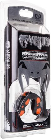 Капа Venum Predator (одного розміру, чорна/нео помаранчева)