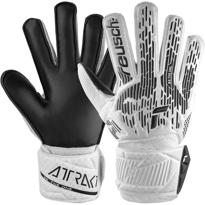 Рукавички Reusch Attrakt Solid біло-чорні, розмір 10