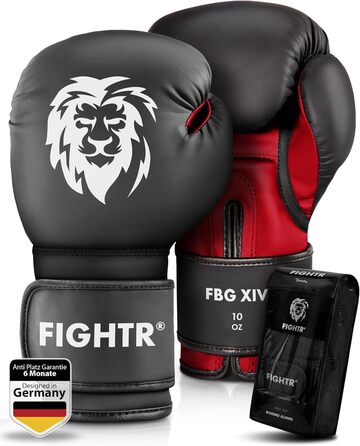 Боксерські рукавички FIGHTR – максимальний захист і стабільність, для боксу, ММА, муай-тай та кікбоксингу, розміри 8-16 унцій, з чохлом