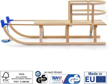 Санки HolzFee зі спинкою Davos S 110 RL S Ecru