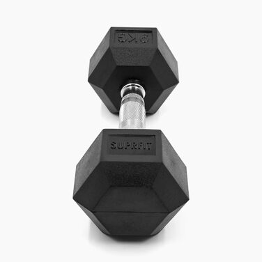 Гантелі SUPRFIT Hexagon 2x9кг - прогумовані, не ковзають, 1-50кг