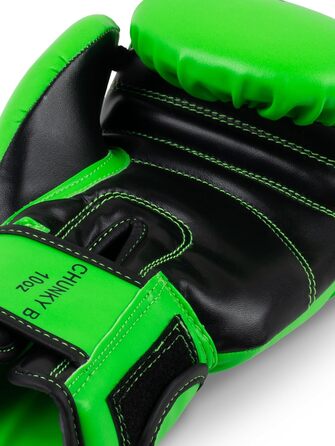 Боксерські рукавички BENLEE Chunky B зі штучної шкіри, неоново-зелені, 12 унцій