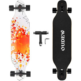 Скейтборд OUDEW Longboard, 41 дюйм, 8 шарів канадського клена Drop Through Longboards для дітей, хлопчиків, дівчаток, підлітків, початківців