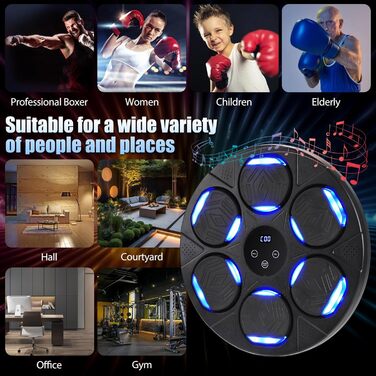 Bluetooth музична бокс-машина 2025 для дорослих і дітей, настінна смарт бокс-машина з музикою, тренажер для боксу для дому та спортзалу, преміум-якість