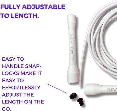 Скакалка Elevate Speed Rope MAX 5 мм, професійна, міцний ПВХ з нейлоновим сердечником, довжина 3 м, посилені ручки