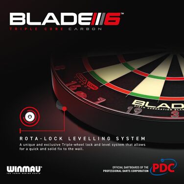 Дошка для дартсу WINMAU Blade 6 з карбоновими жилами