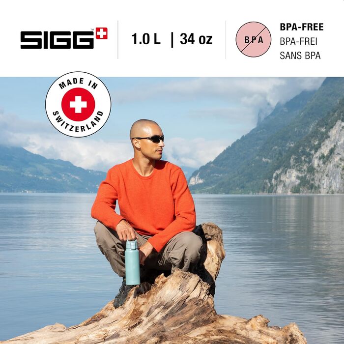 SIGG Алюмінієва пляшка для напоїв WMB One, для газованих напоїв, герметична, легка, BPA-free, Швейцарія, 1 л/0,75 л, Outdoor