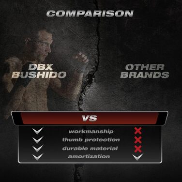 Рукавички DBX Bushido MMA 'E1V3 - для грепплінгу та кікбоксингу