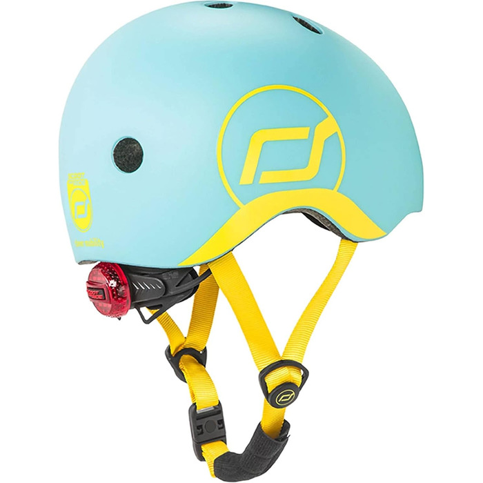 Дитячий шолом Scoot and Ride з регульованими ремінцями, матовим покриттям, розмір XXS, LED-ліхтарем і флісовою підкладкою
