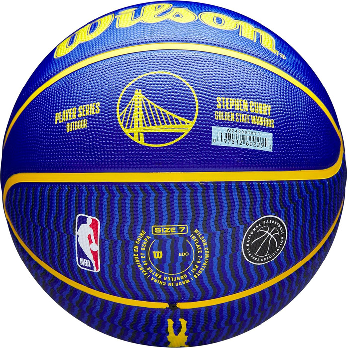 Баскетбол на відкритому повітрі WILSON NBA Player Icon розмір 17,8-74,9 см та міні розмір 7 Стівен Каррі