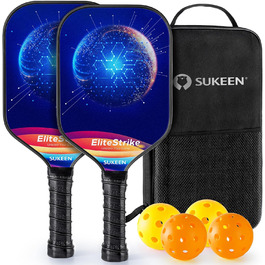 Набір ракеток Sukeen Pickleball 2PCS, зоряне небо, зі скловолокна, з сумкою