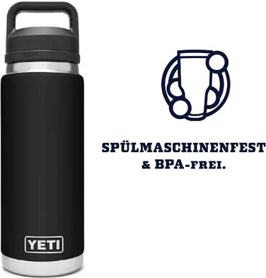 Термобутилка YETI Rambler з кришкою Chug, чорна, 760 мл