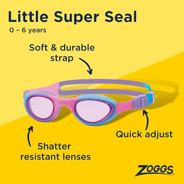 Окуляри для плавання Zoggs Little Super Seal 6 років рожевий/фіолетовий