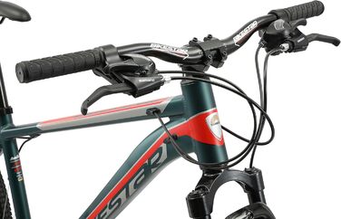 Алюмінієвий гірський велосипед BIKESTAR Hardtail Shimano 21 швидкісна передача, дискове гальмо 26 дюймові шини 13-дюймова 16-дюймова рама Alu MTB СПРОБУЙТЕ БЕЗ РИЗИКУ 16-дюймовий кадр (16-дюймовий кадр, зелений)