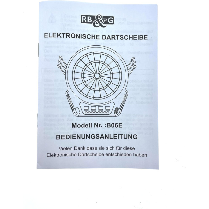 Дартс дошка електронна RB&G, 16 гравців, 27 ігор, батарейки