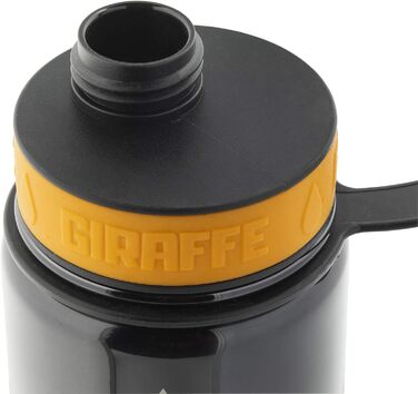 Термобутилка з нержавіючої сталі Giraffe 750 мл з ізольованою та прямою кришкою для пиття, темно-сірий