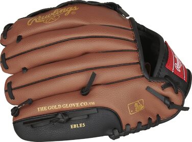 Рукавички Rawlings Players 9'-11.5 RHT, 6-8 років, темно-коричневий/чорний