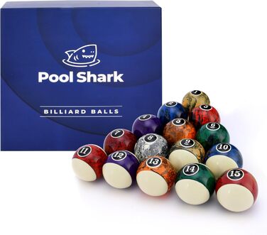 Більярдні кулі Pool Shark набір 16 шт., 2-1/4 дюйма, проф./амат.