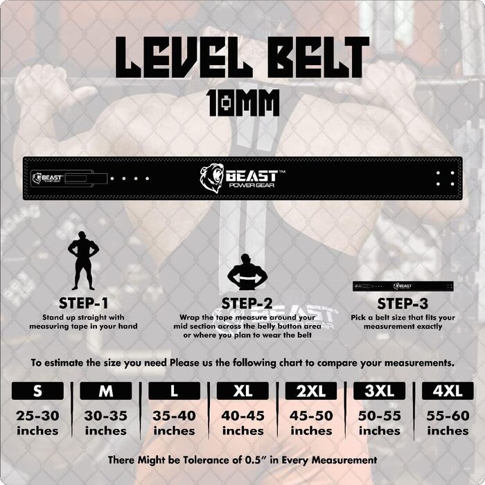 Пояс для важкої атлетики Beast Power Gear з важільною пряжкою, 10 і 13 мм, ширина 10,2 см, підтримка спини для пауерліфтингу, станова тяга, присідання