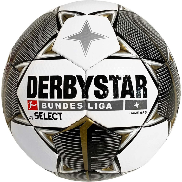 Футбольна м'яч Derbystar 2019/2020, розмір 5, Білий/Сірий/Золотий