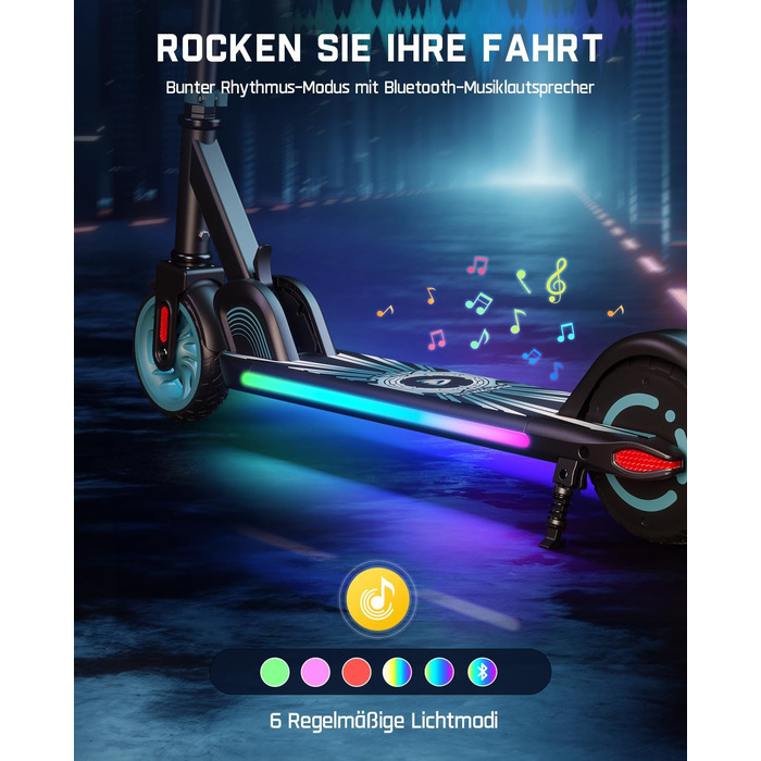 Електросамокат FanttikRide C9 Apex дитячий, Bluetooth, LED, складний, синій