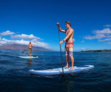 Надувна дошка для падде Aqua Spirit SUP 2024 320x815см/457x915см Комплектація з веслом, рюкзаком, насосом та іншими аксесуарами Дорослі початківці/експерти Гарантія 2 роки (синій 320см)