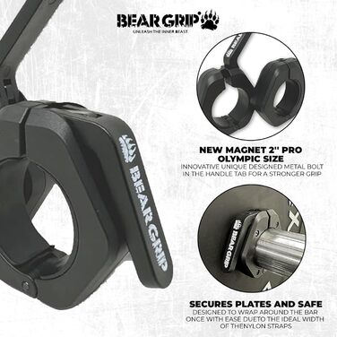 Затискачі BEAR GRIP, швидкознімні 50 мм (чорні)