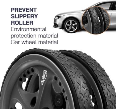 Типи Ab Roller No Noise Ab Wheel Легко зібрати Обладнання для домашніх тренувань Портативне обладнання для тренування живота для домашніх тренувань Чорний, 2