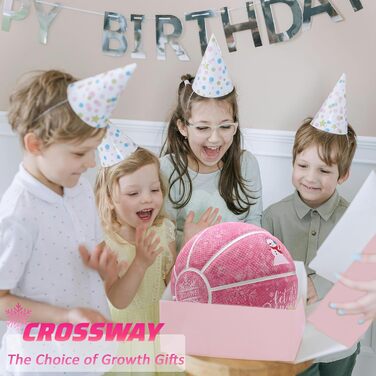 Світний персоналізований голографічний баскетбольний м'яч CROSSWAY, розмір 5, для підлітків, дівчат, хлопців, жінок і чоловіків, для гри в залі та на вулиці, 27,5'', подарунок