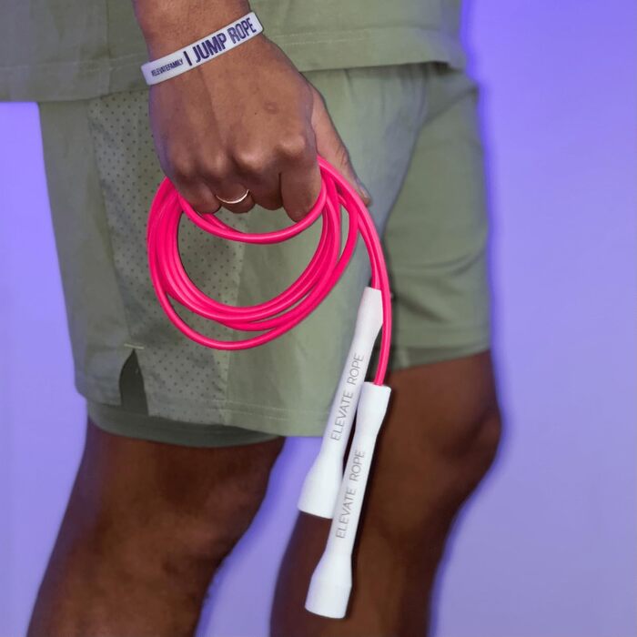 Скакалка Elevate Speed Rope MAX, професійна, 5 мм, міцний ПВХ з нейлоновим осердям, довжина до 3 м, посилені ручки