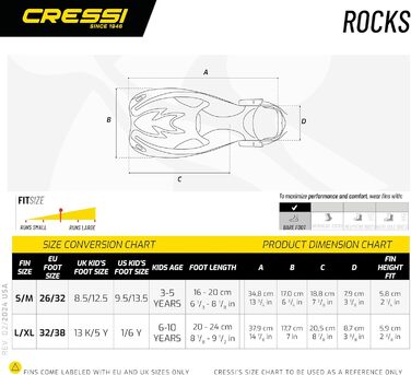 Набір трубок Cressi Junior для дітей 3-8 років: маска, трубка, ласти