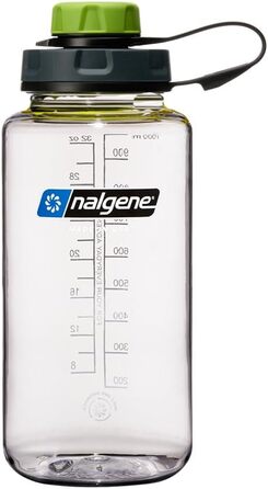 Пляшка Nalgene Everyday Wideneck 1 л, прозора, зелена 'capCAP'