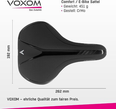 Сідло Voxom Sa7 Чорний, міський електровелосипед, один розмір