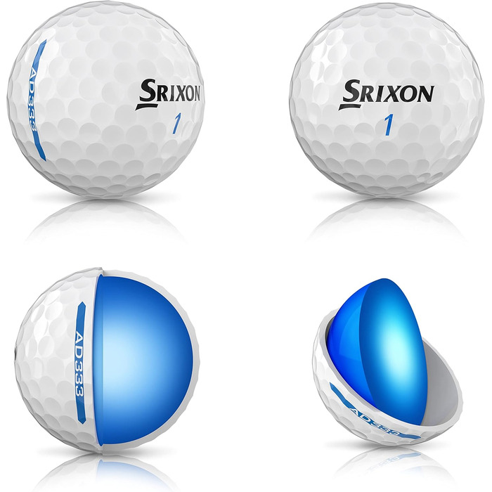 М'яч для гольфу Srixon AD333, білий, 12 шт, чоловічий