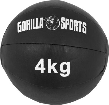 Набір м'ячів GORILLA SPORTS 1-5кг, чорний, 29см, тренувальний м'яч