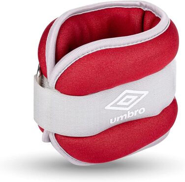 Манжети Umbro Weight - Обважнювачі для ніг і рук - 2 шт. и по 1000Gr - регулюються за допомогою Velcro - Зручна посадка (червоний)