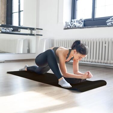 Набір для йоги BalanceFrom GoYoga 7-в-1: килимок 1/2'' з ременем, 2 блоки, рушники, ремінь та наколінник, чорний