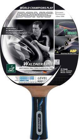 Ракетка для настільного тенісу Donic-Schildkrt Waldner 900, ручка ABP, 2,1 мм, губка Alpha Slick ITTF покриття 754893 One size